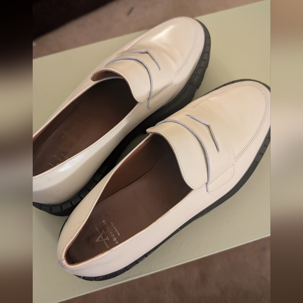 Aquatalia platform loafers size 9 NWOT